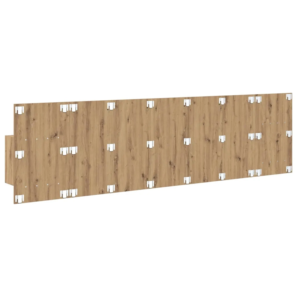 Testiera | Testata con Comodino 3 pcs Rovere artigianale Legno multistrato