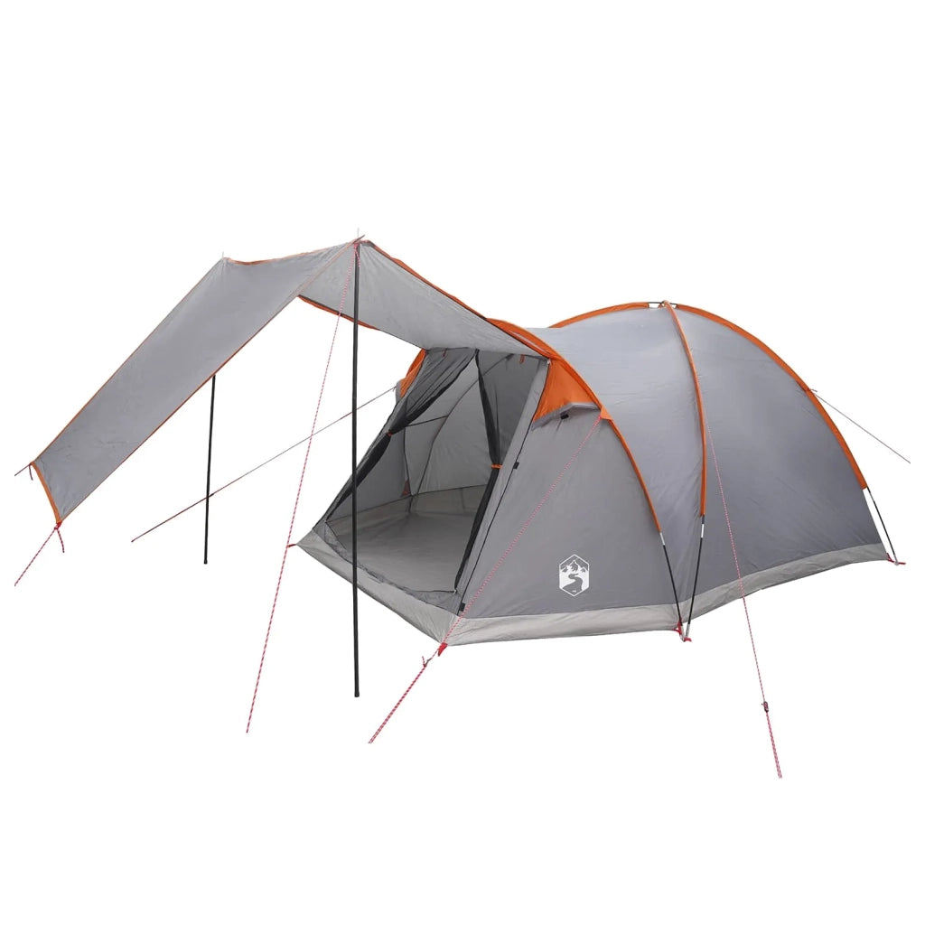 Tenda Capanna Grigio e arancione 4 persone Poliestere e Acciaio 42028581