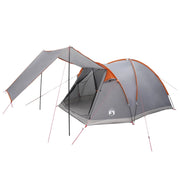 Tenda Capanna Grigio e arancione 4 persone Poliestere e Acciaio 42028581