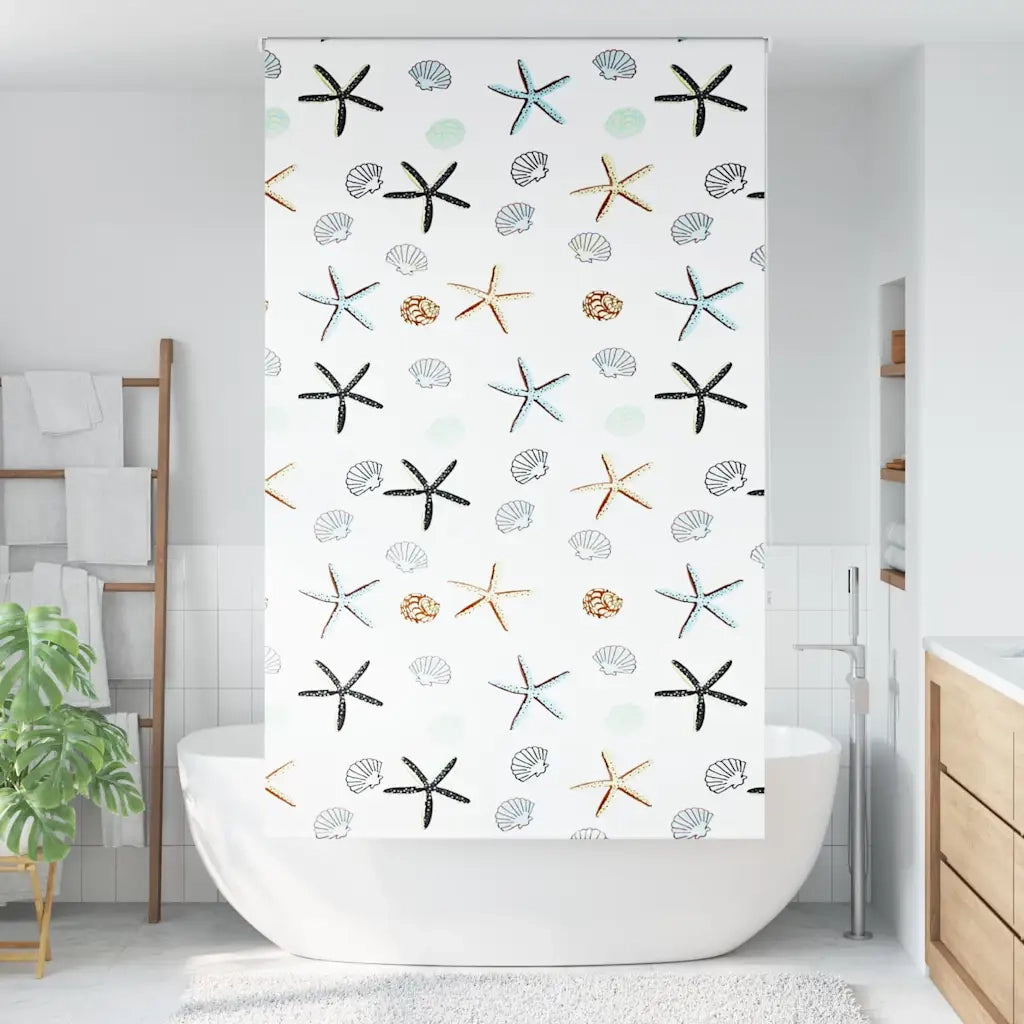 Tenda a Rullo Doccia 140x240 cm Larghezza Tessuto 136 cm 4014906