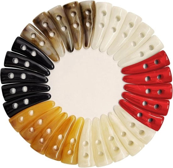 Tasti di cambio 30 pezzi - 6 colori - robusti - leggeri - acrilici - utilizzo multifunzionale - bottone