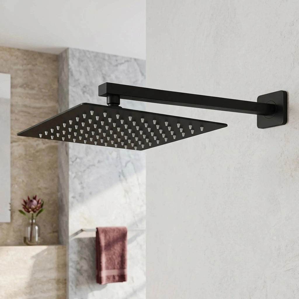 Soffione Doccia Quadrato Rea Js-p015b 30cm Black