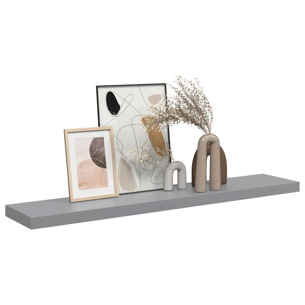 Scaffale a Parete Grigio 120x23,5x3,8 cm in MDF cod mxl 53678