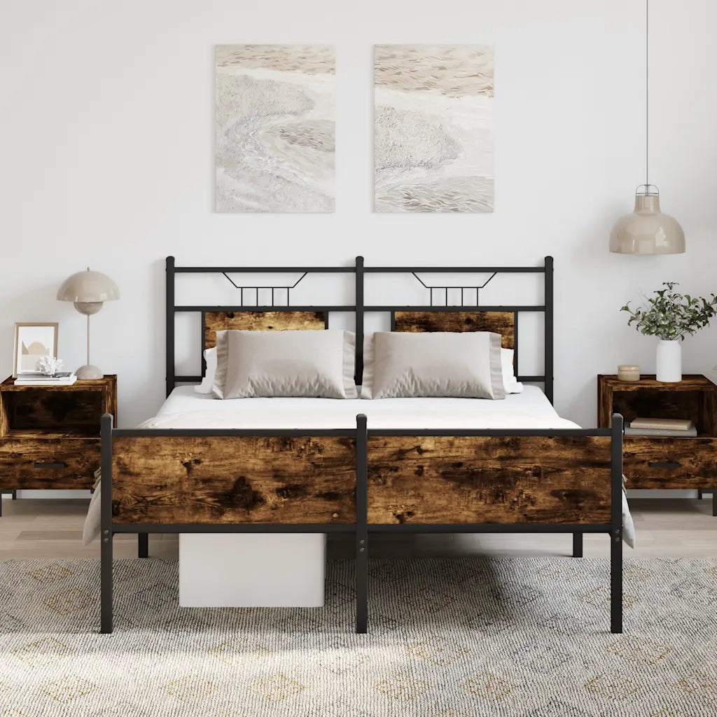 Giroletto senza Materasso Rovere Fumo 150x200 cm in Truciolato
