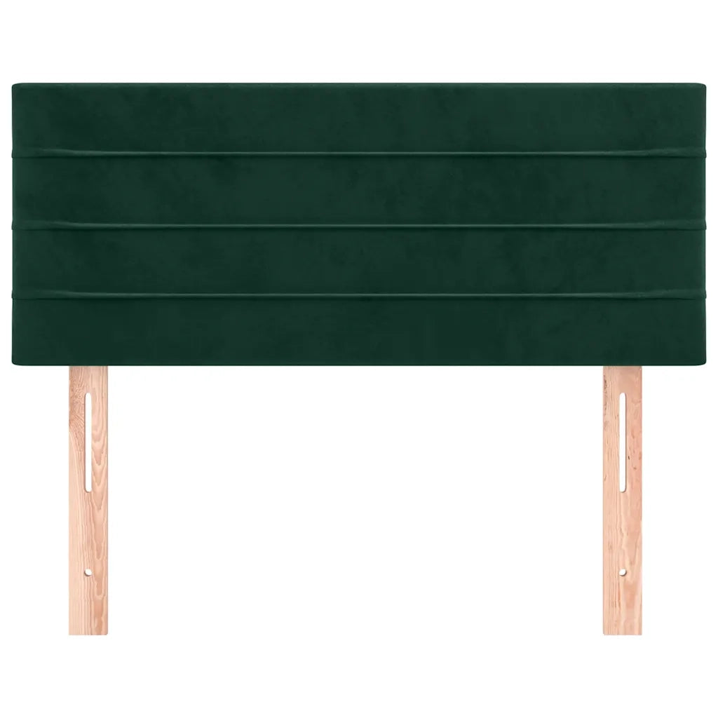 Testiera-Testata-Testiera Decorativa Verde Scuro 80x5x78/88 cm in Velluto 303485