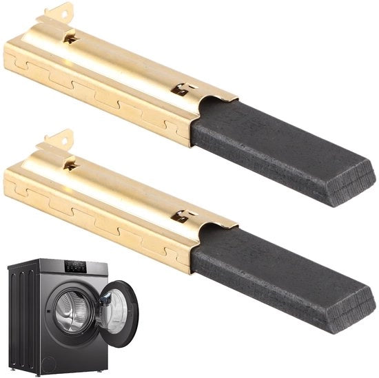 Set di sostituzione a spazzole - 2 pezzi - 13,5 x 39,6 mm - Duraturo e affidabile - Adatto per lavatrici e motori elettrici