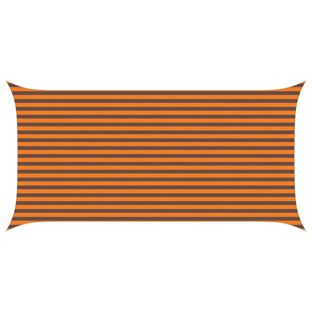 Vela da ombra solare-Telo Ombra-Vela Ombreggiante-Parasole a Vela Arancione e Marrone 5 x 2,5 m