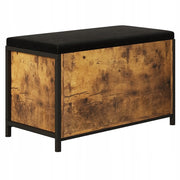 Cassapanca color bronzo per camera da letto, panca con seduta in stile rustico, capiente, 80 cm