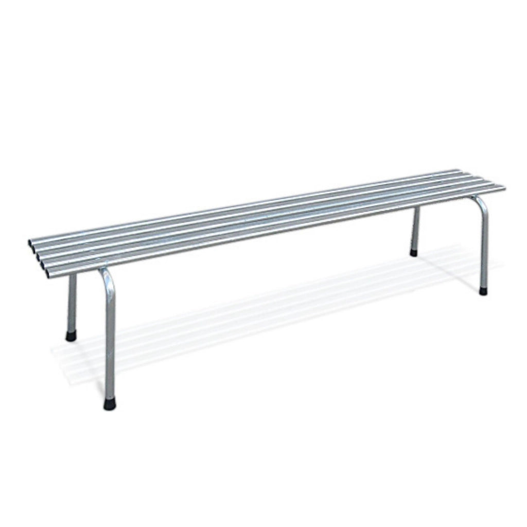 Andrys Panchina Acciaio senza Schienale 190x42x42cm - Tubo Ovale Argento