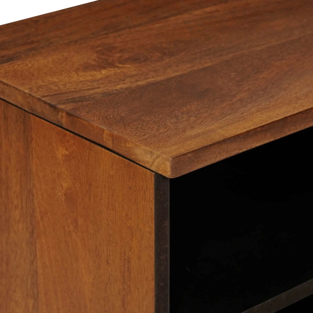 Mobile TV Noce 80 x 33 x 46 cm Legno di mango massello