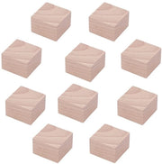 Set di timbri in legno da 10 pezzi - Dimensioni 30,5 x 30,5 mm - Legno duraturo - Per progetti di fai-da-te - Struttura robusta - Blocco da timbro