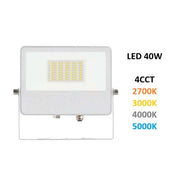 FARO PROIETTORE PER ESTERNO A LED 40W SWITCH 4CCT BIANCO SKY BENEITO