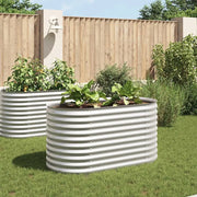 Letto Rialzato Giardino 160x80x81 cm in Acciaio Zincato Argento 45514