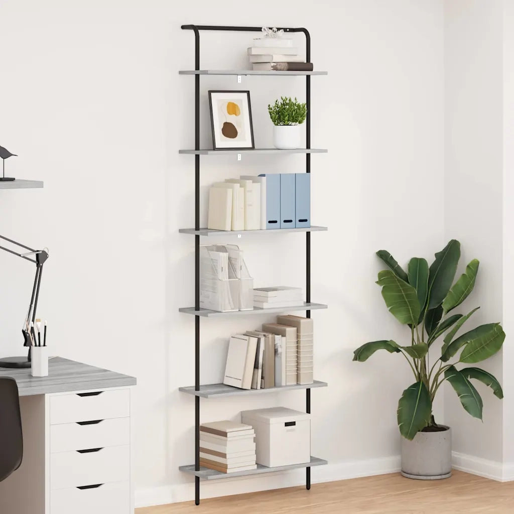 Libreria Grigio Sonoma 60 x 24 x 203 cm Legno multistrato 879974