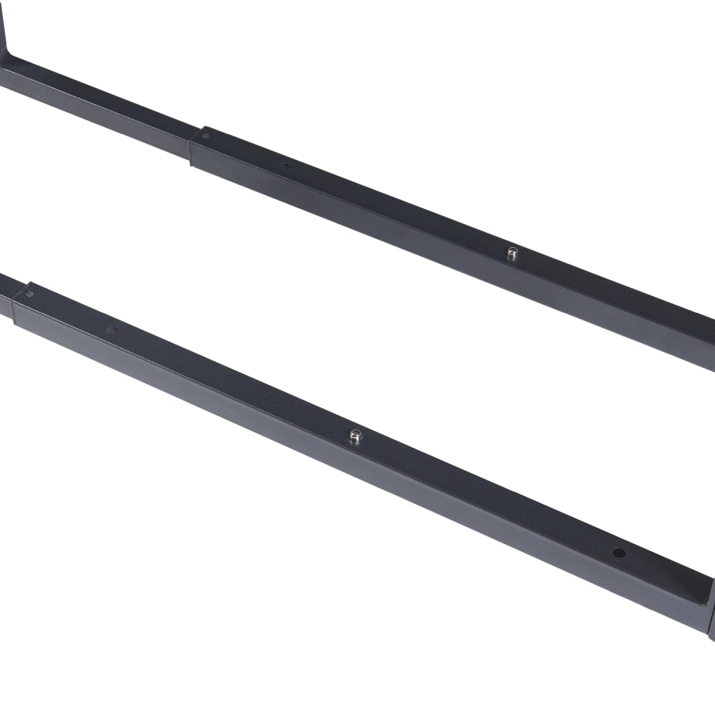 Portalegna Kasan Struttura Regolabile 100-150 cm / 40-65 cm Acciaio Nero [en.casa]