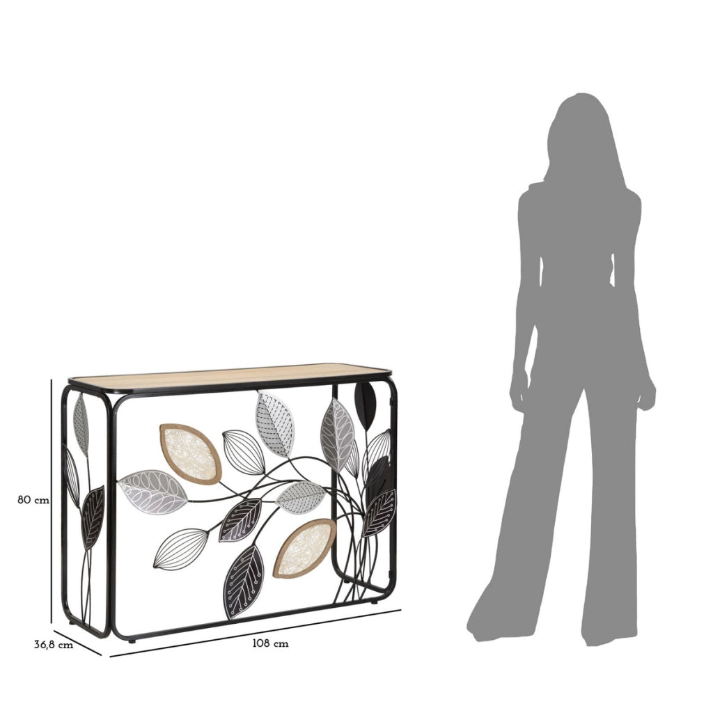 Tavolo Consolle Natura 3, Multicolore, Metallo, 108x36,8x80 cm
