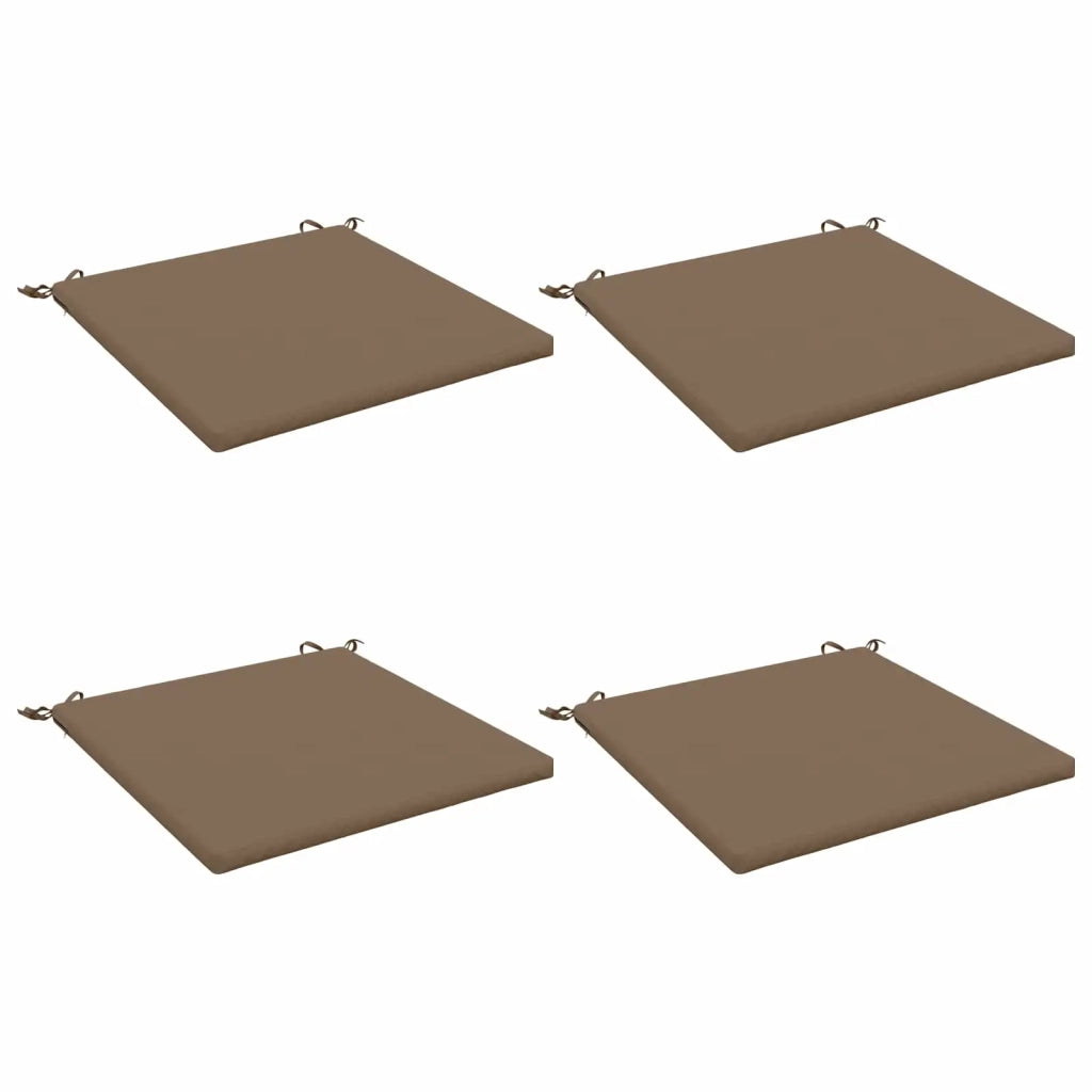 Cuscini per Sedia in 4 Pezzi SOEST 4 pz 100% Poliestere Tortora 944764