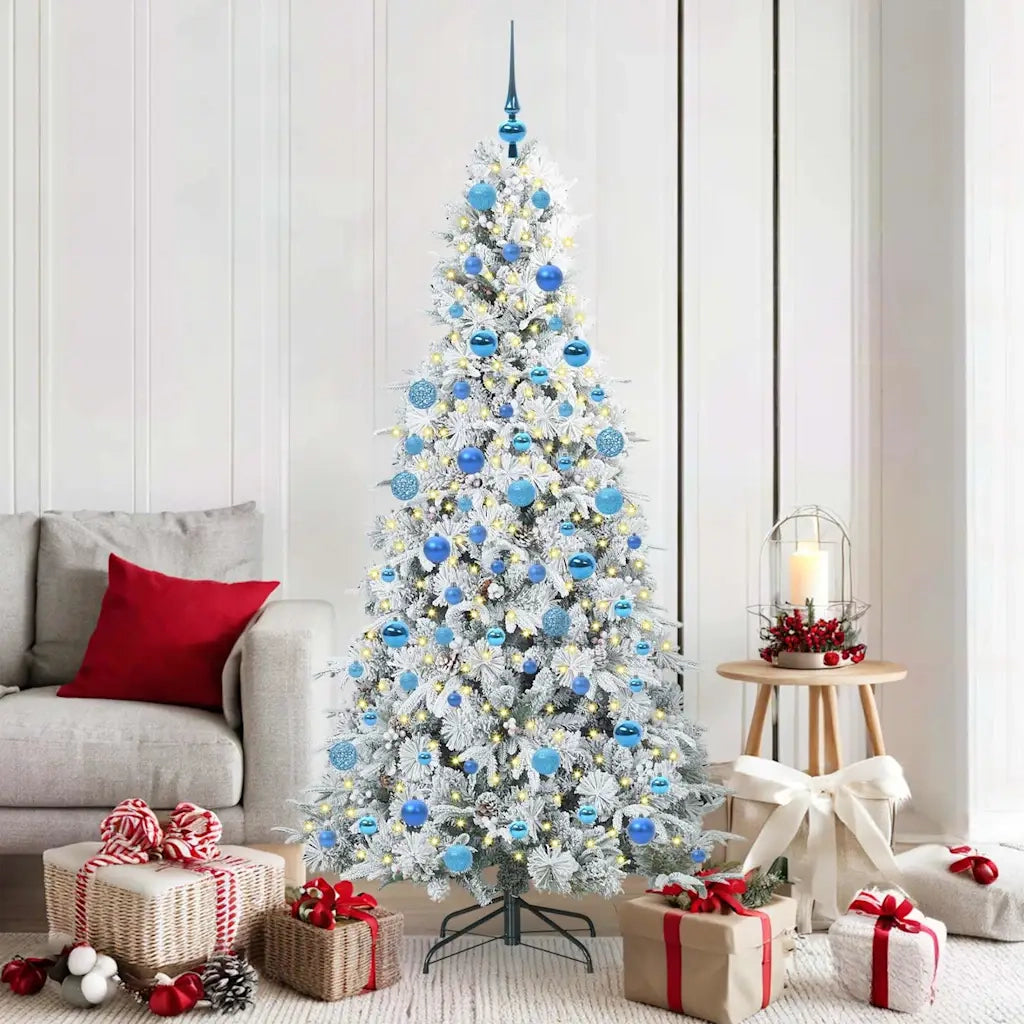 Albero di Natale Artificiale con Rami Pieghevoli Bianco 180 cm 3397491