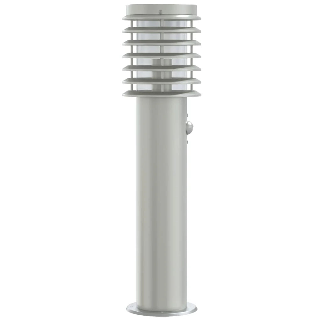 Lampade da terra per esterni con sensori 3 pezzi acciaio inox argento 02_0042568