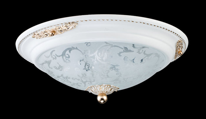 Plafoniera Ceiling & Wall in Metallo Diametrik Bianco con Oro