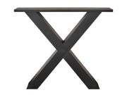 Gambe a X, Metallo, 84x71 cm, Supporto, Cavalletto, Per Piani di Tavolo, Soggiorno, Sala da Pranzo, Ufficio, Nero