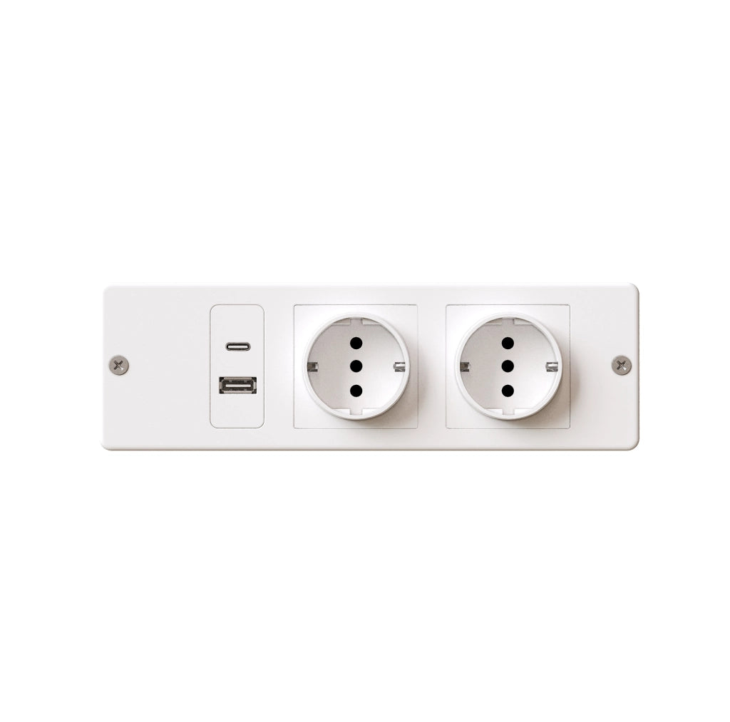 Armadio da cucina 120x40x170 cm con illuminazione LED e prese USB in MDF e vetro bianco