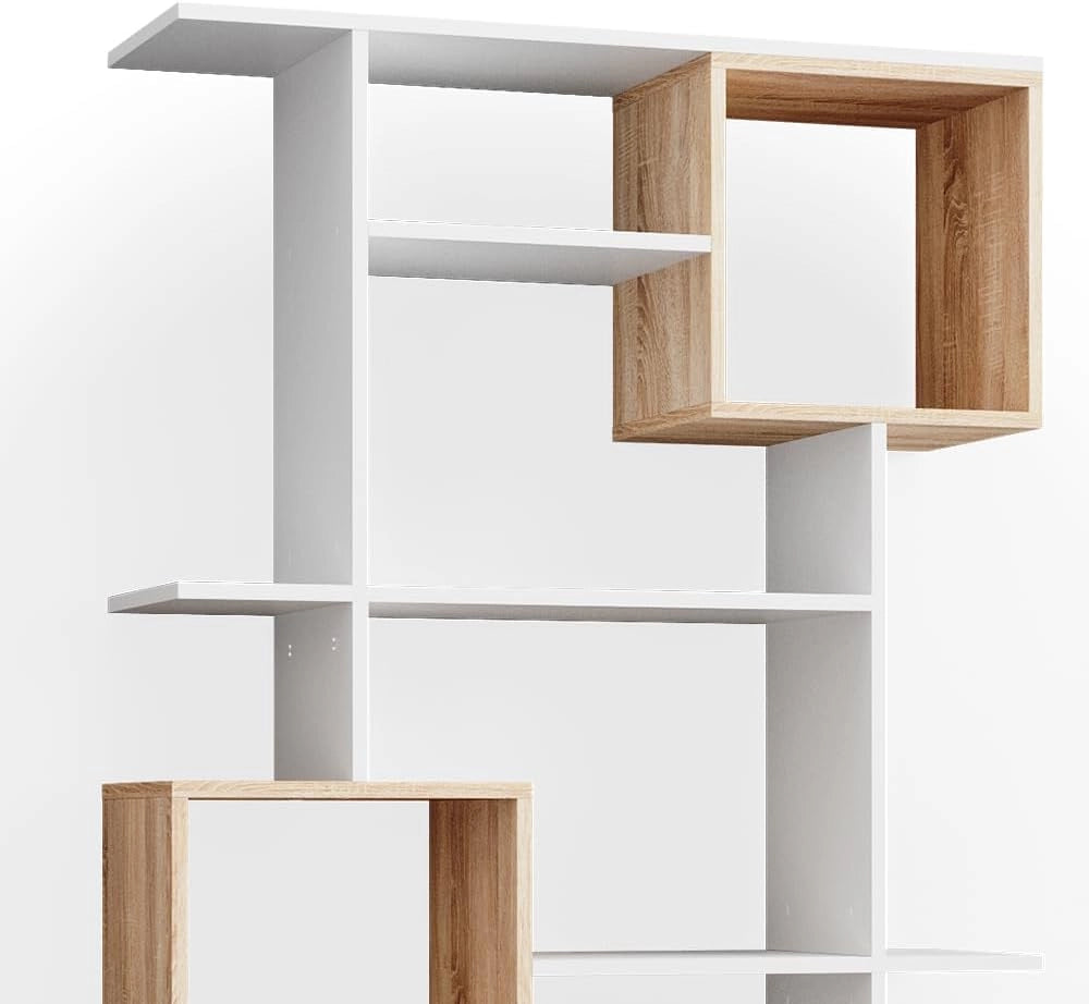 Scaffale Cube, Bianco/Sonoma, 92 x 187.7 cm, per una suddivisione flessibile degli spazi e una conservazione aperta