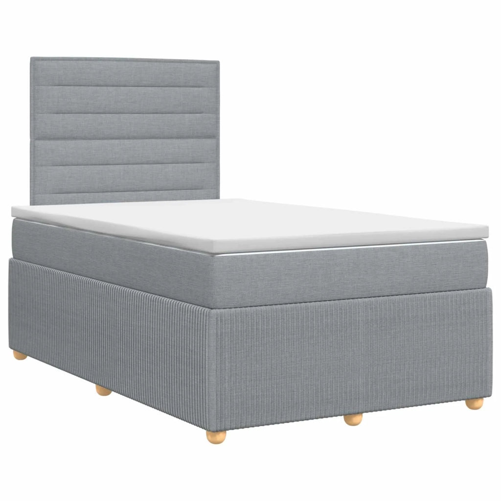 Letto box spring con materasso Grigio Chiaro 120 x 200 cm 3454361