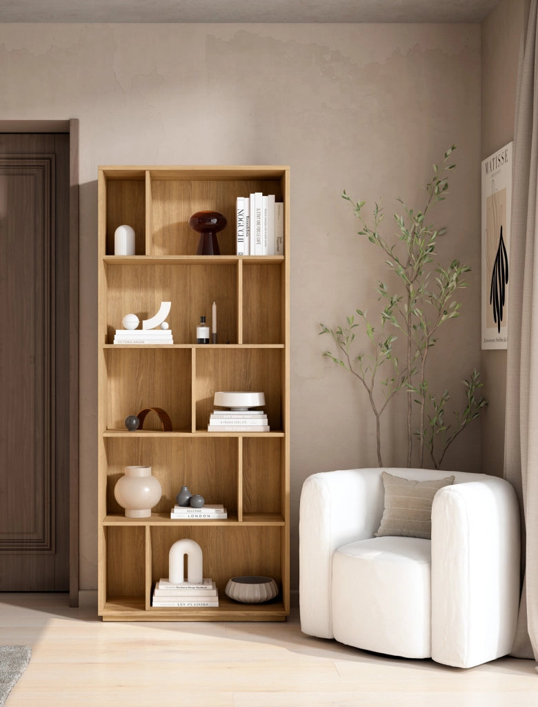 Libreria Herdasa effetto rovere dorato 191x80x32