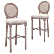 Sgabelli da Bar 2 pz Bianco Lino  cod mxl 76024