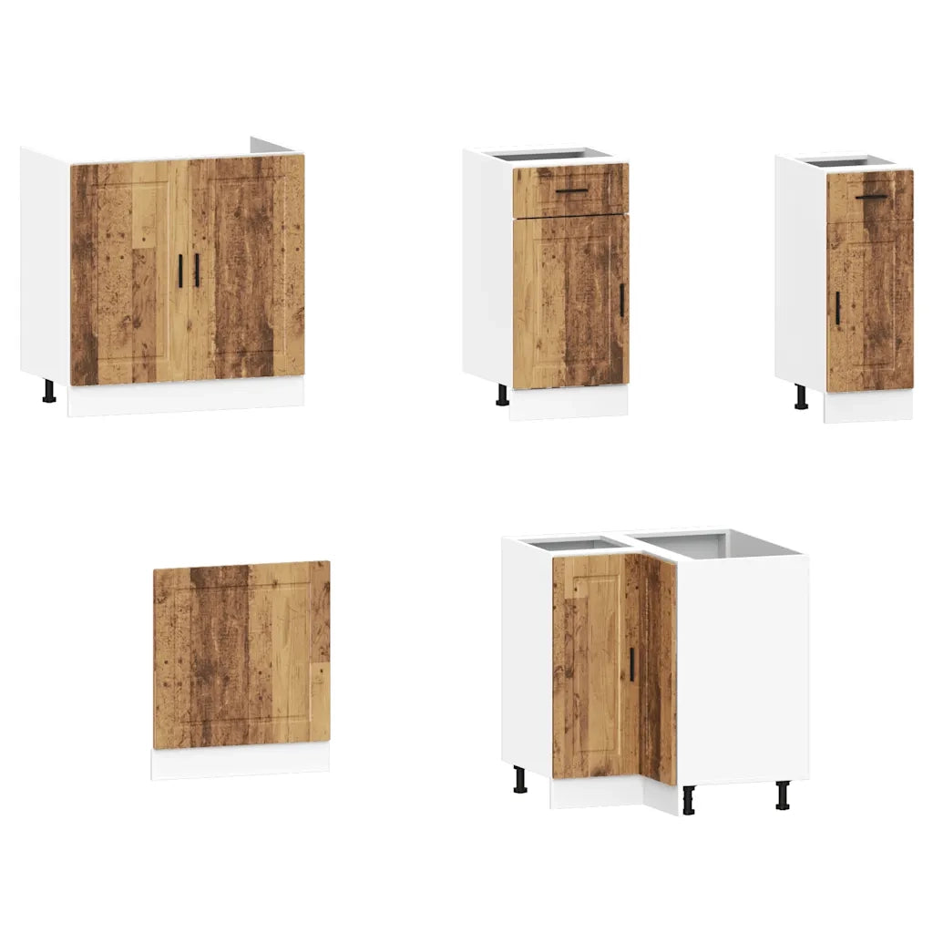 Set Mobili da Cucina 11 pz Porto Legno Antico in Truciolato