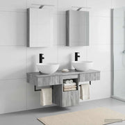 Set di Armadi da Bagno 5 pcs Sonoma grigio 40 x 10,5 x 60,5 cm 3406276