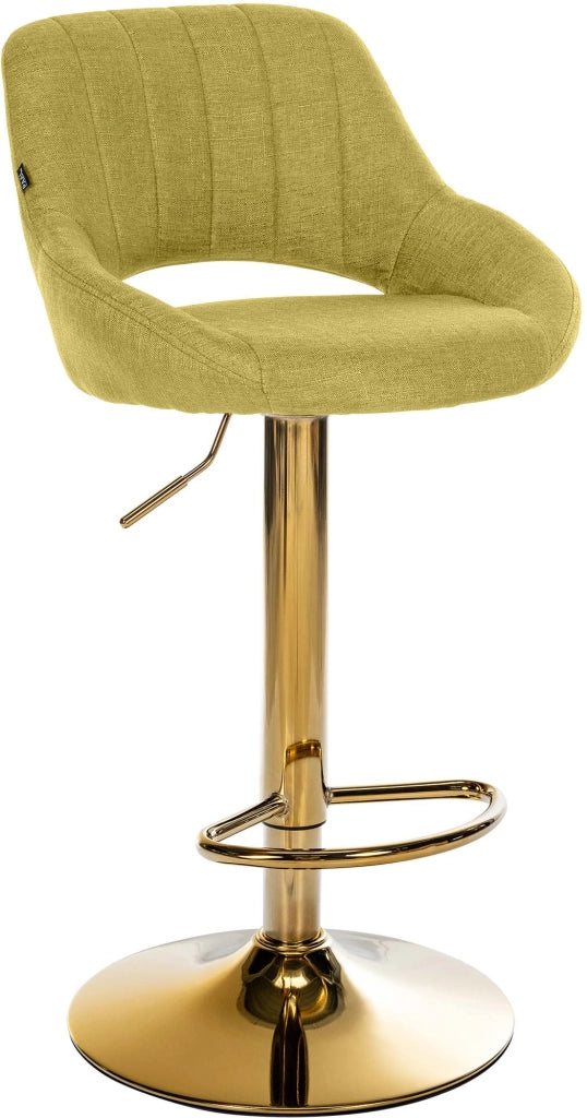 Sgabello da bar tessuto Milet oro 2