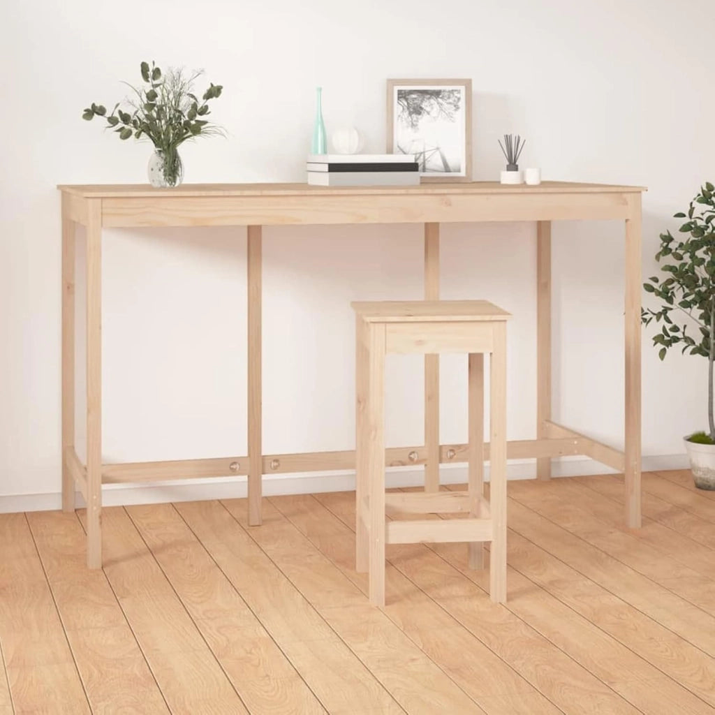 Tavolo alto da bar, tavolo alto da cucina, mobile bar, mobile da pranzo, tavolo da pranzo, tavolino alto, barra da cucina, in legno massello di pino 180 x 80 x 110 cm