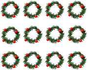 Anelli di cera - Mini Corona di Natale - Perfetti per le Feste - Verde - Corona Decorativa - Adatto per l'allestimento del Tavolo - 12 Pezzi