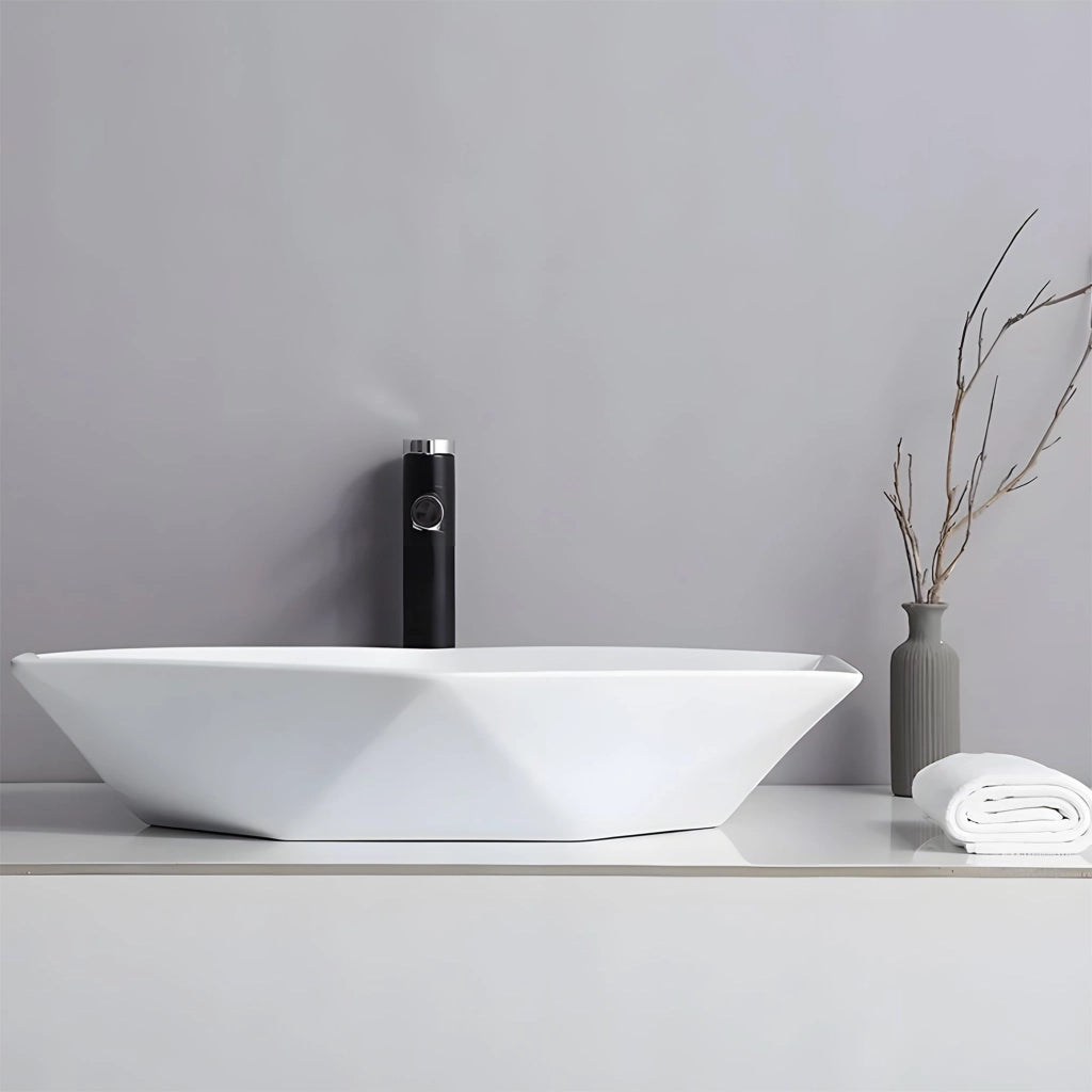 Lavabo Da Appoggio Rea Vegas White