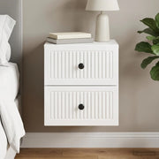 Mobiletto da notte a muro Bianco Lucido 33 x 34,5 x 40 cm 897963