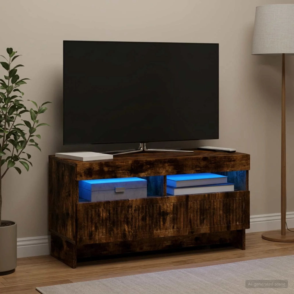 Mobile TV LED Rovere Fumo Legno ingegnerizzato 896120