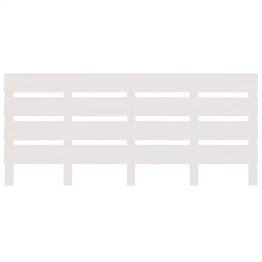 Testiera per Letto Bianca 180x3x80 cm in Legno Massello di Pino cod mxl 58722