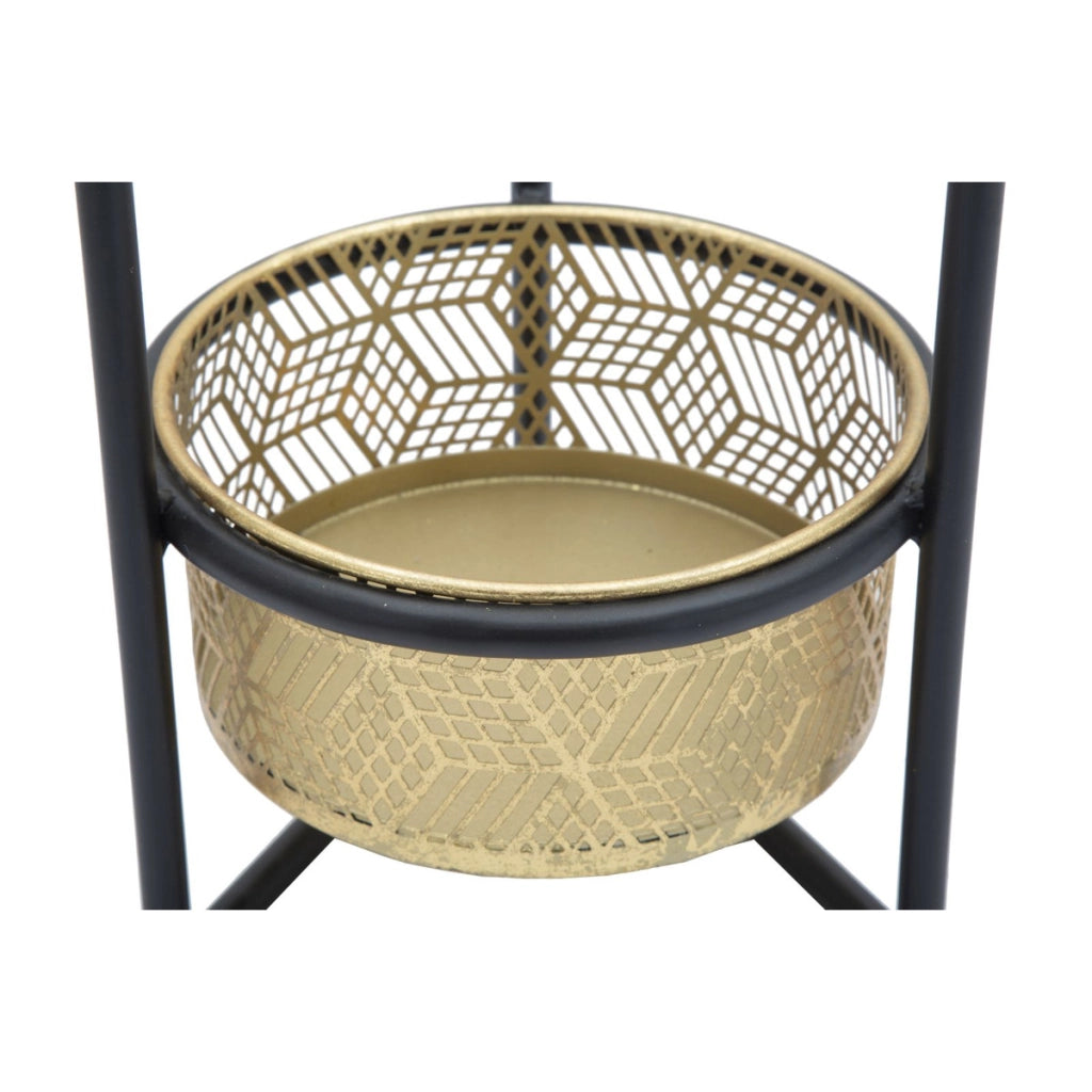 Vaso per Piante VKH685, Oro, Metallo, 23x23x80 cm