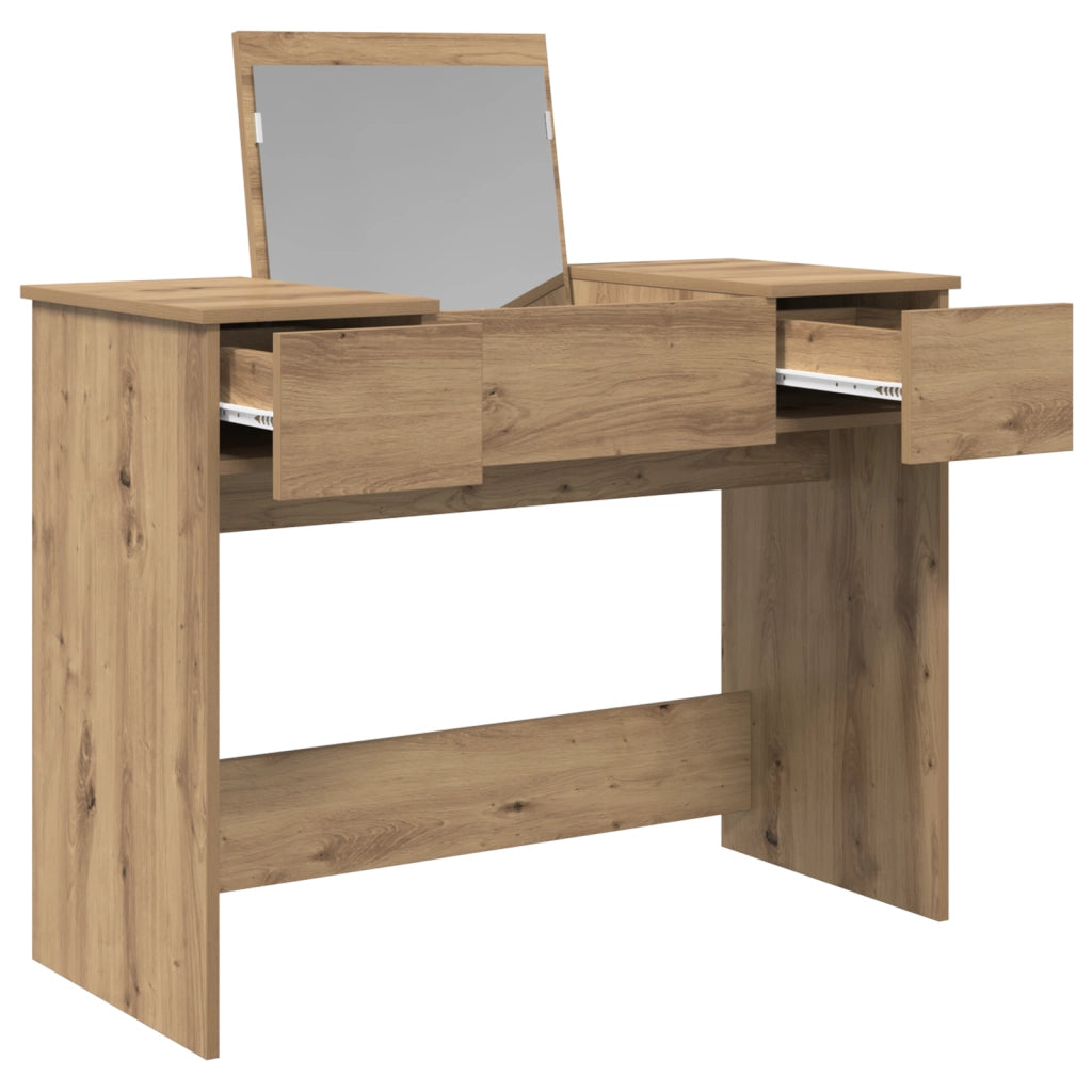 Toeletta con specchio Rovere Artigianale 100x45x76 cm