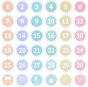 Etichette numeriche 72 pezzi - Etichette piane/tonde - Etichette rimovibili - Etichette adesive in carta - Decorazione per classe - 36 stili