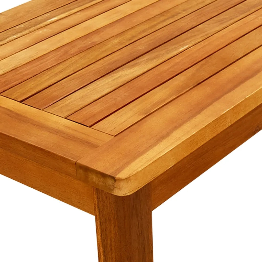 Tavolino da Giardino-Tavolo da Esterno-Tavolino da Patio 70x40x36 cm in Legno Massello di Acacia