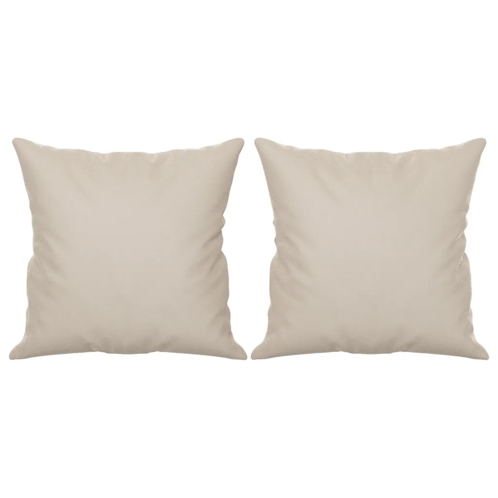 Cuscini Decorativi 2 pz crema 40x40 cm in Tessuto Microfibra 349499