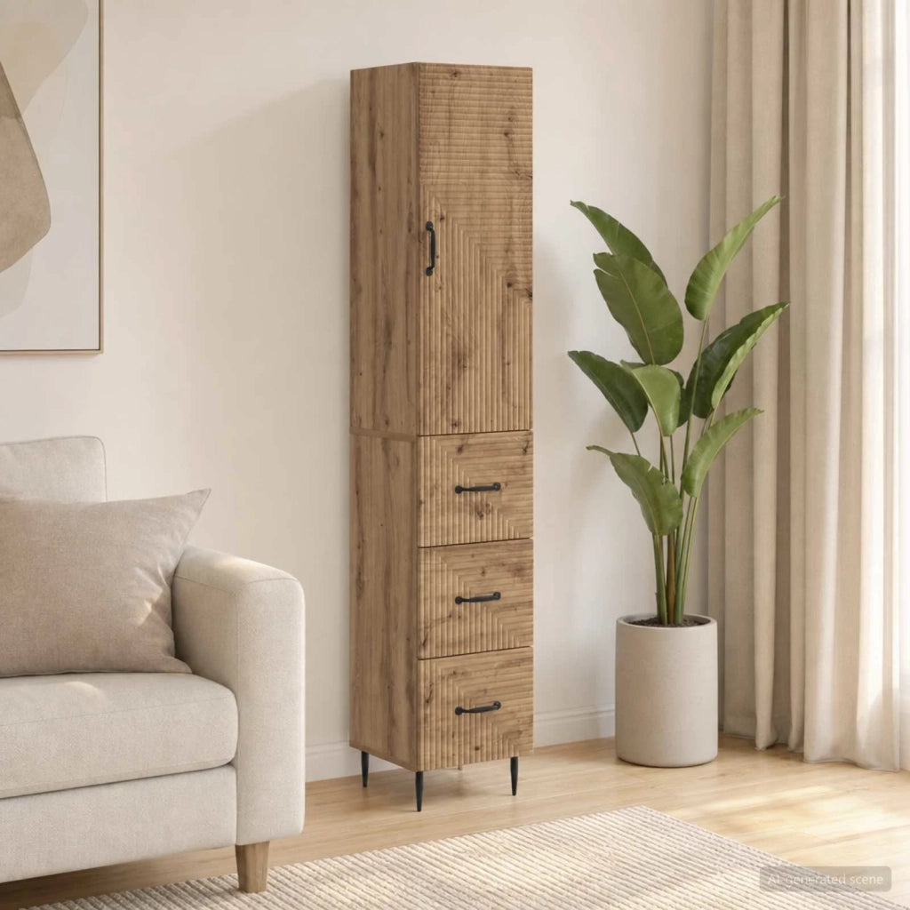 Set di armadi 2 pcs Rovere Artigianale 33 x 34,5 x 90 cm 3416654