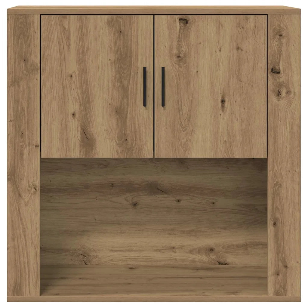 Armadietto a muro con porta rovere artigianale 80 x 33 x 80 cm 862115
