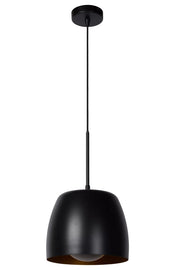 Lampada a sospensione loft nera interno oro Nolan E27 Lucide