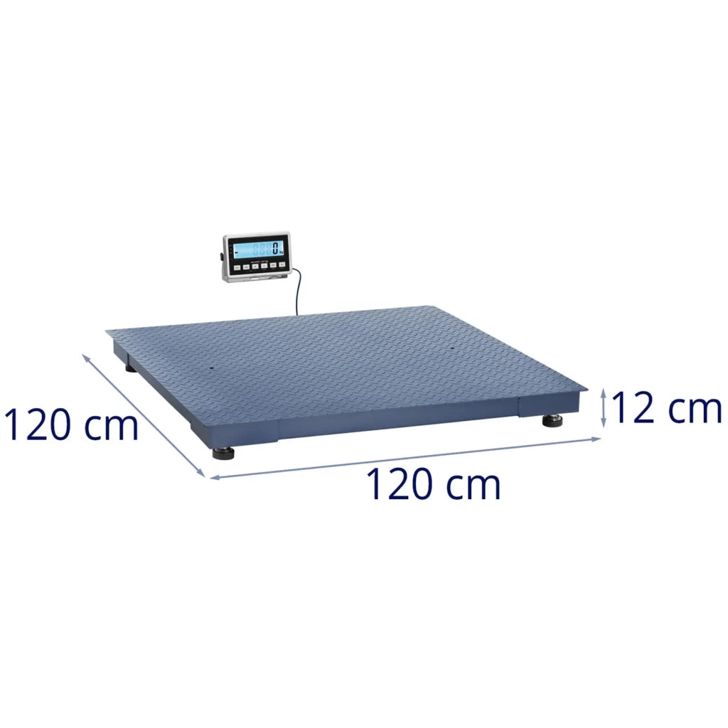 Bilancia da pavimento 3000 kg / 1 kg 120 x 120 cm con schermo LCD esterno acciaio inox PVC acciaio al carbonio acciaio al ferro 14_0008315