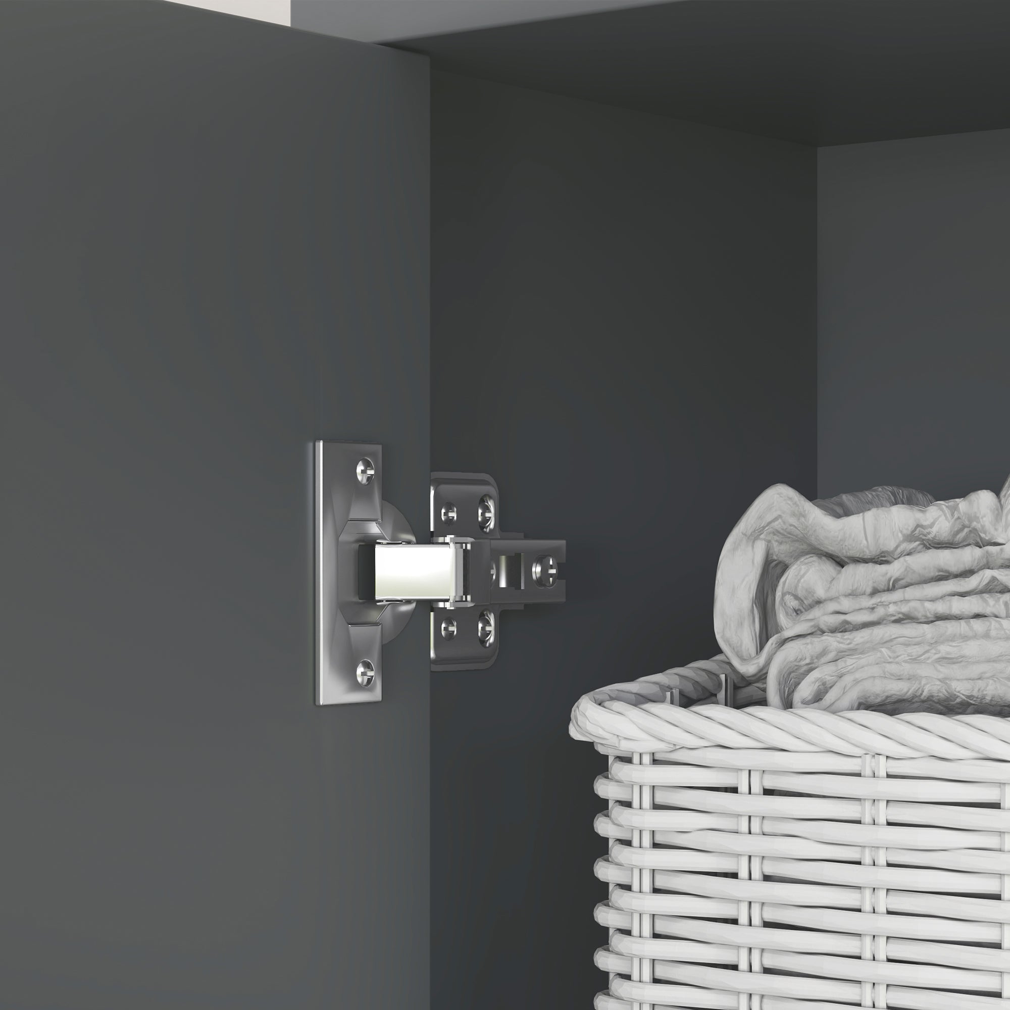 Mobile a Colonna da Bagno con Cassetto e Armadietti 40x24x160 cm in Legno Grigio