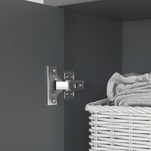Mobile a Colonna da Bagno con Cassetto e Armadietti 40x24x160 cm in Legno Grigio
